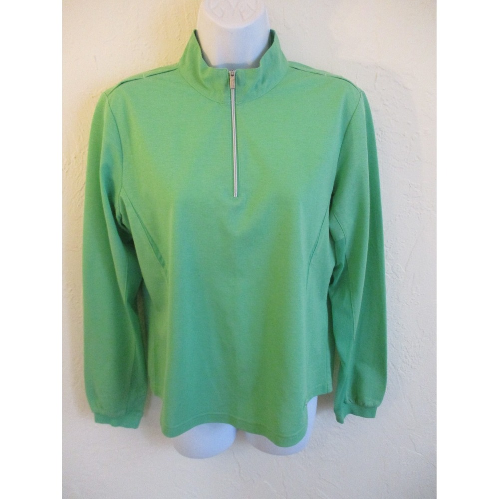 Renoma Women's Vented Sports Green Top Korean Size 100 (US L 12 / 14)